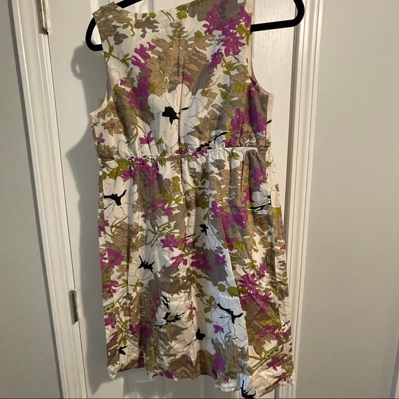 *DONATED* LOFT | Women’s V-Neck Dress | Floral | Pink Green Cream - Picture 4 of 5